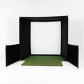 Golf Simulator Enclosure Designed for Indoor Practice, 7 Size Options, Pro Impact Screen, Free Side Barriers