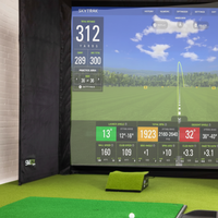 Golf Simulator Enclosure Designed for Indoor Practice, 7 Size Options, Pro Impact Screen, Free Side Barriers