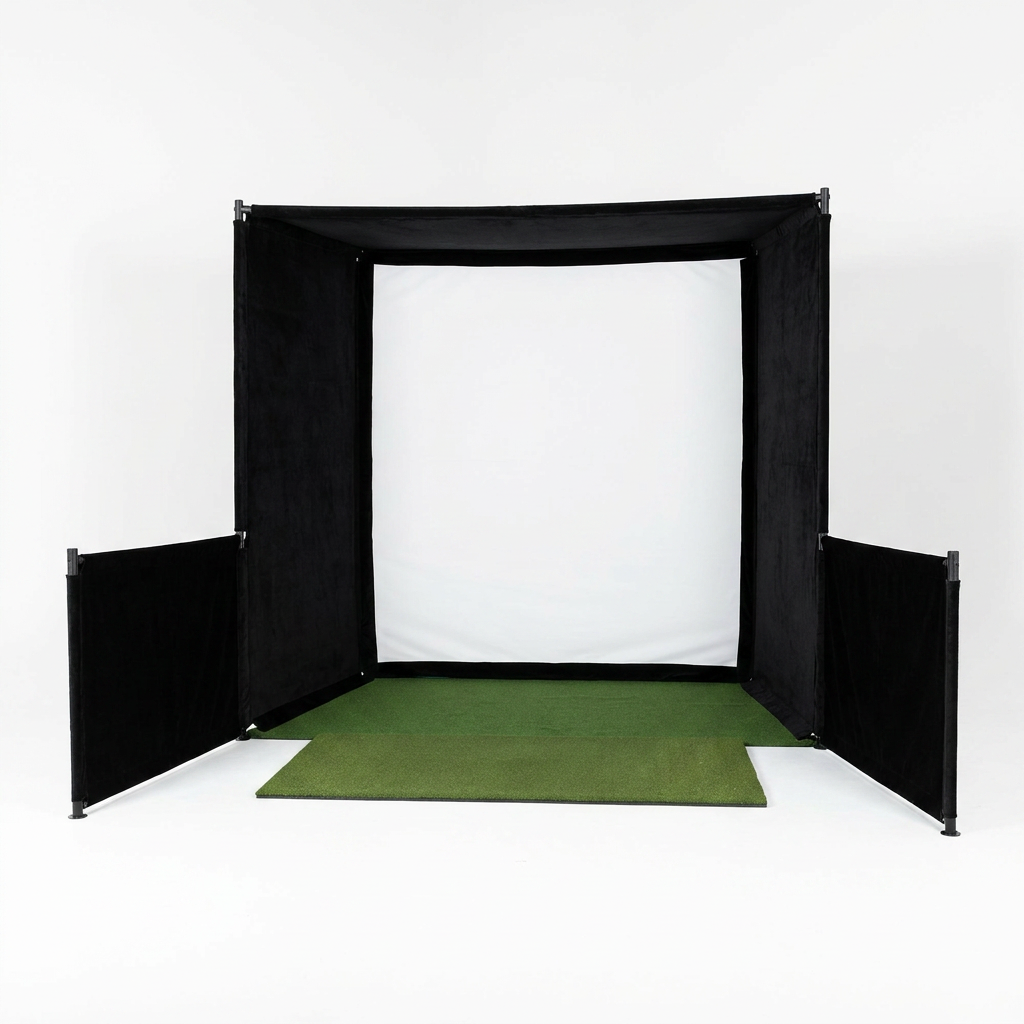 Simbox Golf Simulator Enclosure - 7 Sizes Available — Studio Shot